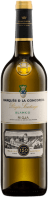 7,95 € Бесплатная доставка | Белое вино Marqués de La Concordia Santiago Blanco D.O.Ca. Rioja Ла-Риоха Испания Viura, Chardonnay, Tempranillo White бутылка 75 cl