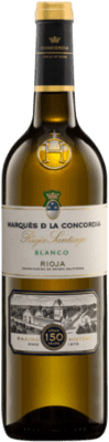 7,95 € 免费送货 | 白酒 Marqués de La Concordia Santiago Blanco D.O.Ca. Rioja 拉里奥哈 西班牙 Viura, Chardonnay, Tempranillo White 瓶子 75 cl