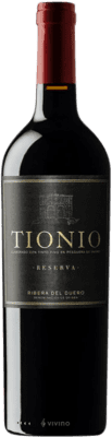 29,95 € 免费送货 | 红酒 Tionio 预订 D.O. Ribera del Duero 卡斯蒂利亚莱昂 西班牙 Tempranillo 瓶子 75 cl