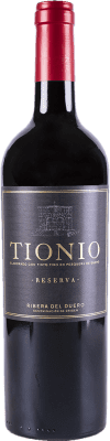 31,95 € 免费送货 | 红酒 Tionio 预订 D.O. Ribera del Duero 卡斯蒂利亚莱昂 西班牙 Tempranillo 瓶子 75 cl