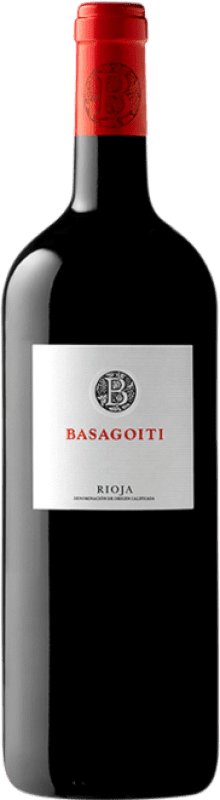 32,95 € Free Shipping | Red wine Basagoiti Aged D.O.Ca. Rioja The Rioja Spain Tempranillo Magnum Bottle 1,5 L
