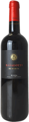 16,95 € Free Shipping | Red wine Basagoiti Reserva D.O.Ca. Rioja The Rioja Spain Tempranillo, Grenache, Graciano Bottle 75 cl