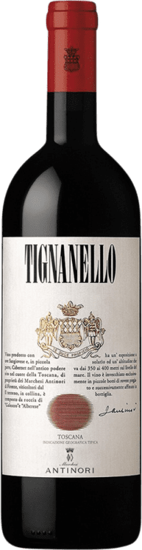 189,95 € 送料無料 | 赤ワイン Antinori Tignanello D.O.C. Italy トスカーナ イタリア Cabernet Sauvignon, Sangiovese, Cabernet Franc ボトル 75 cl