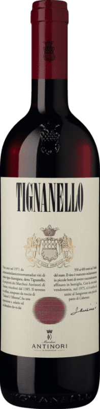 189,95 € 送料無料 | 赤ワイン Antinori Tignanello D.O.C. Italy トスカーナ イタリア Cabernet Sauvignon, Sangiovese, Cabernet Franc ボトル 75 cl