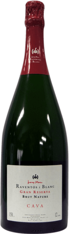 33,95 € Free Shipping | White sparkling Raventós i Blanc Brut Gran Reserva Catalonia Spain Pinot Black, Macabeo, Xarel·lo, Chardonnay, Parellada Magnum Bottle 1,5 L
