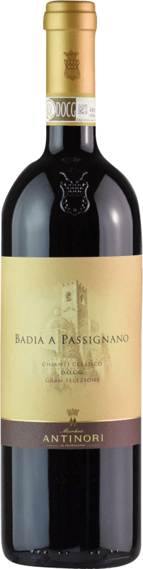 62,95 € 免费送货 | 红酒 Badia a Passignano Antinori D.O.C.G. Chianti 意大利 Sangiovese 瓶子 75 cl