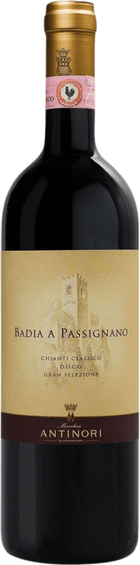 62,95 € 免费送货 | 红酒 Badia a Passignano Antinori D.O.C.G. Chianti 意大利 Sangiovese 瓶子 75 cl