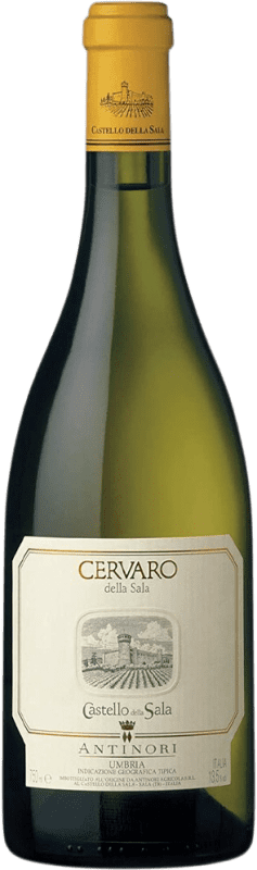 95,95 € Envío gratis | Vino blanco Castello della Sala Antinori Cervaro Crianza I.G.T. Umbria Umbria Italia Chardonnay, Greco Botella 75 cl