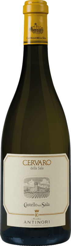 95,95 € Spedizione Gratuita | Vino Bianco Castello della Sala Antinori Cervaro Crianza — Invecchiato in Botte I.G.T. Umbria Umbria Italia Chardonnay, Greco Bottiglia 75 cl