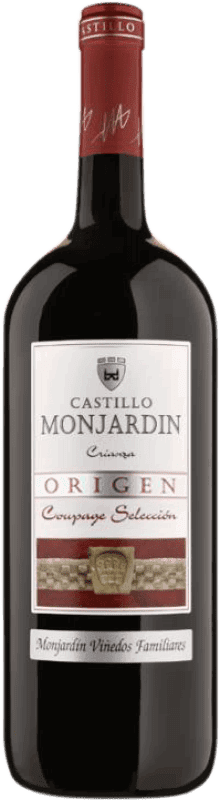24,95 € Kostenloser Versand | Rotwein Castillo de Monjardín Crianza — Kurze Fassreifung D.O. Navarra Navarra Spanien Tempranillo, Merlot, Cabernet Sauvignon Doppelmagnum Jeroboam-Flasche 3 L