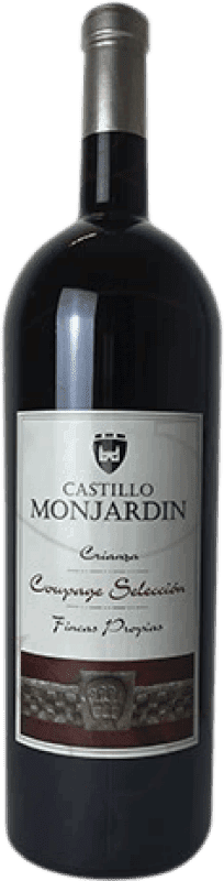 24,95 € 送料無料 | 赤ワイン Castillo de Monjardín Crianza — クリアンサ D.O. Navarra ナバラ スペイン Tempranillo — テンプラニーリョ, Merlot — メルロー, Cabernet Sauvignon — カベルネ・ソーヴィニヨン マグナムボトル 1,5 L