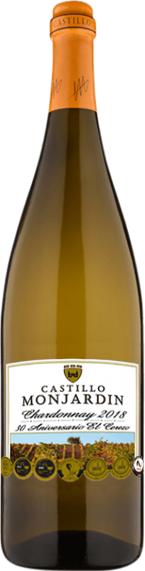 25,95 € Envio grátis | Vinho branco Castillo de Monjardín Jovem D.O. Navarra Navarra Espanha Chardonnay Garrafa Jéroboam-Duplo Magnum 3 L