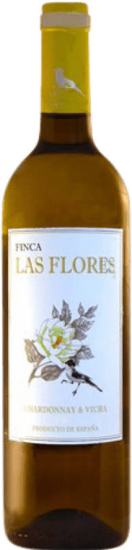7,95 € 免费送货 | 白酒 Castillo de Monjardín Finca las Flores 年轻的 D.O. Navarra 纳瓦拉 西班牙 Macabeo, Chardonnay 瓶子 75 cl