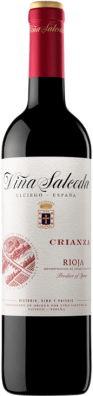 12,95 € Envoi gratuit | Vin rouge Viña Salceda Crianza D.O.Ca. Rioja Pays Basque Espagne Tempranillo, Graciano, Mazuelo Bouteille 75 cl
