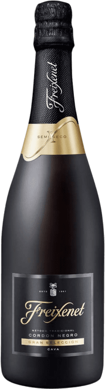 10,95 € Бесплатная доставка | Белое игристое Freixenet Cordón Negro Полусухое Полусладкое D.O. Cava Каталония Испания Macabeo, Xarel·lo, Parellada бутылка 75 cl