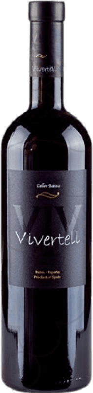 10,95 € Free Shipping | Red wine Celler de Batea Vivertell Negre Aged D.O. Terra Alta Catalonia Spain Tempranillo, Syrah, Grenache, Cabernet Sauvignon Bottle 75 cl