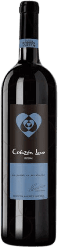 6,95 € Envío gratis | Vino tinto Iniesta Corazón Loco D.O. Manchuela Castilla la Mancha y Madrid España Bobal Botella 75 cl