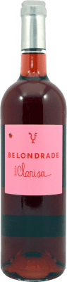 15,95 € Kostenloser Versand | Rosé-Wein Belondrade Quinta Clarisa Jung I.G.P. Vino de la Tierra de Castilla y León Kastilien und León Spanien Tempranillo Flasche 75 cl