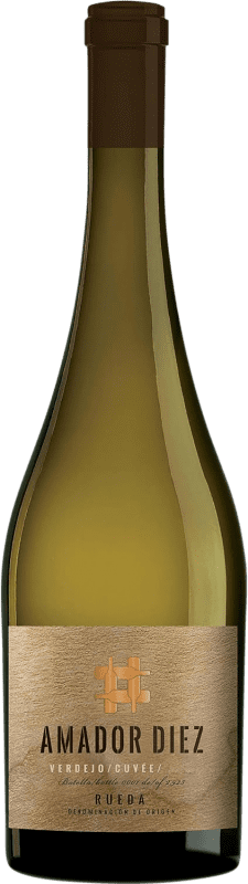 61,95 € Envio grátis | Vinho Branco Cuatro Rayas Amador Diez Jovem D.O. Rueda Castela e Leão Espanha Verdejo 75 cl