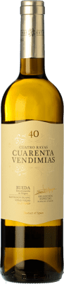 12,95 € Envoi gratuit | Vin Blanc Cuatro Rayas Cuarenta Vendimias Jeune D.O. Rueda Castille et Leon Espagne Sauvignon 75 cl