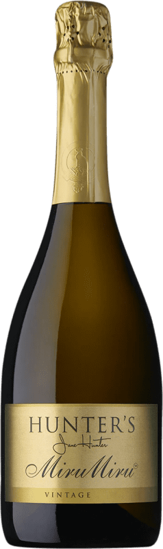 25,95 € Envio grátis | Espumante branco Hunter's Miru Miru Brut Reserva Nova Zelândia Pinot Preto, Chardonnay, Pinot Meunier Garrafa 75 cl