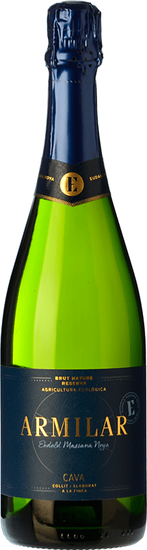 16,95 € Бесплатная доставка | Белое игристое вино Massana Noya Brut Nature — Брют Натюр Резерва D.O. Cava Каталония Испания Macabeo — Макабео, Xarel·lo — Шарелло, Chardonnay — Шардоне, Parellada — Парельяда Eco — Эко Био Органический 75 cl