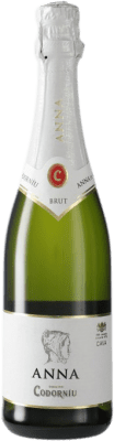 9,95 € Бесплатная доставка | Белое игристое вино Codorníu Anna Brut — брют Резерва D.O. Cava Каталония Испания Macabeo — Макабео, Xarel·lo — Шарелло, Chardonnay — Шардоне, Parellada — Парельяда Полубутылка 37 cl