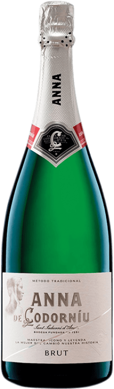 27,95 € 免费送货 | 白起泡酒 Codorníu Anna 香槟 预订 D.O. Cava 加泰罗尼亚 西班牙 Macabeo, Xarel·lo, Chardonnay, Parellada 瓶子 Magnum 1,5 L