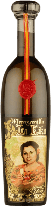 43,95 € Free Shipping | Fortified wine Yuste La Kika D.O. Manzanilla-Sanlúcar de Barrameda Andalusia Spain Palomino Fino Bottle 75 cl