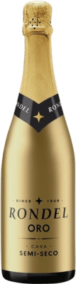 6,95 € Kostenloser Versand | Weißer Sekt Codorníu Rondel Semiseco — Halbtrocken Oro — Edition Gold D.O. Cava Katalonien Spanien Macabeo, Xarel·lo, Parellada 75 cl