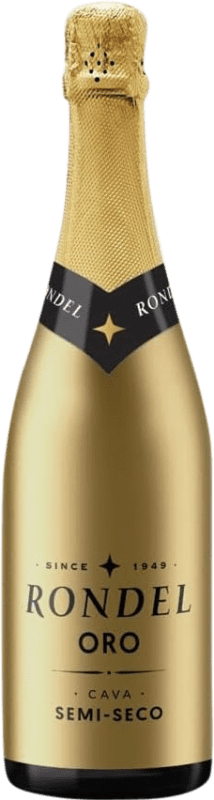 6,95 € 免费送货 | 白起泡酒 Codorníu Rondel Semiseco — 半干型 Oro — 金色版 D.O. Cava 加泰罗尼亚 西班牙 Macabeo — 马卡贝奥, Xarel·lo — 哈雷洛, Parellada — 帕雷利亚达 75 cl