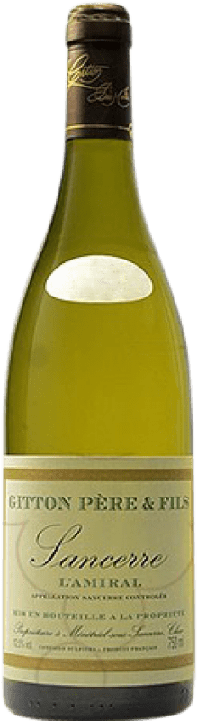 31,95 € Spedizione Gratuita | Vino Bianco Domaine Gitton L'amiral Crianza — Invecchiato in Botte A.O.C. Sancerre Francia Sauvignon 75 cl