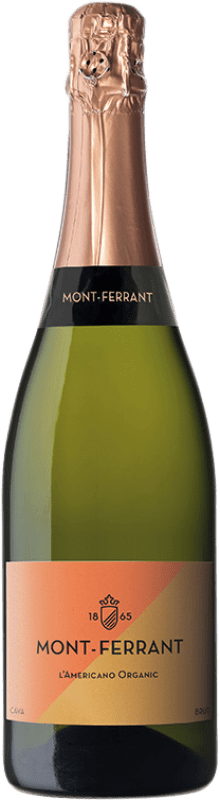 9,95 € Free Shipping | White sparkling Mont-Ferrant L'Americano Organic D.O. Cava Catalonia Spain Macabeo, Xarel·lo, Chardonnay, Parellada Bottle 75 cl