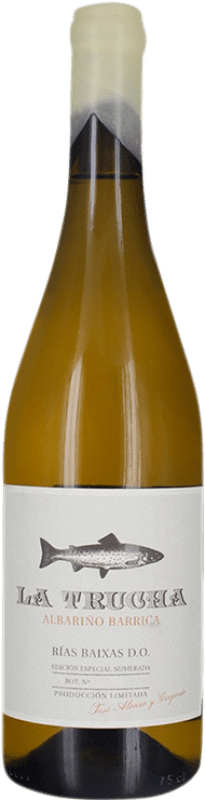 23,95 € Envoi gratuit | Vin Blanc Notas Frutales de Albariño La Trucha Barrique D.O. Rías Baixas Galice Espagne Albariño — Albarinho Bouteille 75 cl