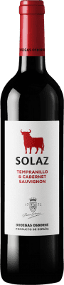 6,95 € 免费送货 | 红酒 Osborne Solaz I.G.P. Vino de la Tierra de Castilla Castilla la Mancha y Madrid 西班牙 Tempranillo, Cabernet Sauvignon 瓶子 75 cl