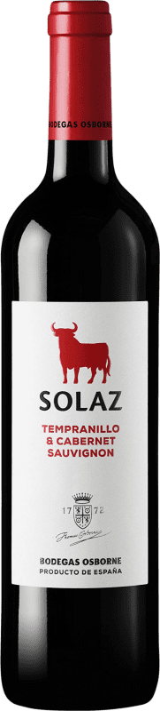 6,95 € 免费送货 | 红酒 Osborne Solaz I.G.P. Vino de la Tierra de Castilla Castilla la Mancha y Madrid 西班牙 Tempranillo, Cabernet Sauvignon 瓶子 75 cl