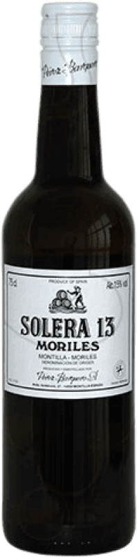 3,95 € Spedizione Gratuita | Vino fortificato Pérez Barquero Solera 13 Fino D.O. Montilla-Moriles Andalucía y Extremadura Spagna Pedro Ximénez Bottiglia 75 cl