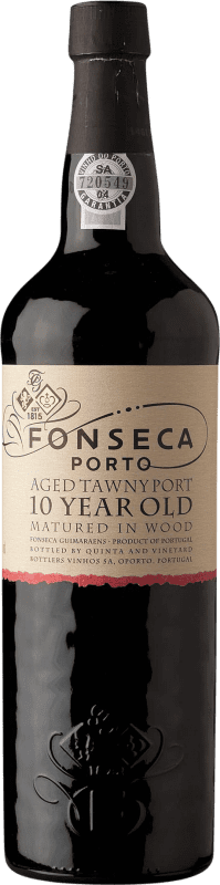 32,95 € Бесплатная доставка | Креплёное вино Fonseca Port Tawny — Тони I.G. Porto порто Португалия Tempranillo — Темпранильо, Touriga Franca, Touriga Nacional, Tinta Amarela, Tinta Cão, Tinta Barroca 10 Лет Бутылка 75 cl