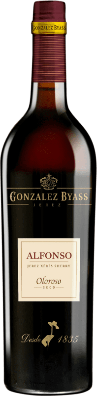 13,95 € Free Shipping | Fortified wine González Byass Alfonso Oloroso Dry D.O. Jerez-Xérès-Sherry Andalucía y Extremadura Spain Palomino Fino Bottle 75 cl