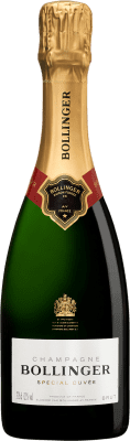 46,95 € Envío gratis | Espumoso Blanco Bollinger Brut Cuvée Gran Reserva A.O.C. Champagne Champagne Francia Pinot Negro, Chardonnay, Pinot Meunier Media Botella 37 cl