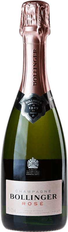 34,95 € Envío gratis | Espumoso Rosado Bollinger Brut Rosé — Rosado Gran Reserva A.O.C. Champagne Francia Pinot Negro, Chardonnay, Pinot Meunier Media Botella 37 cl