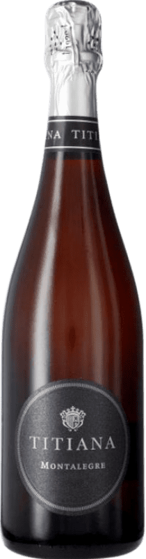 32,95 € Free Shipping | White sparkling Parxet Titiana Montalegre Brut Nature Reserve D.O. Cava Catalonia Spain Pinot Black, Chardonnay Bottle 75 cl