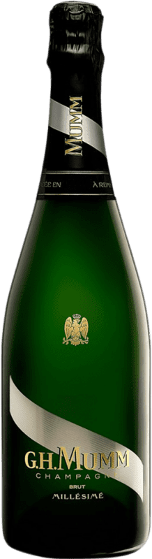 66,95 € Envio grátis | Espumante Branco G.H. Mumm Cordon Rouge Brut — Bruto Millésimé Grande Reserva A.O.C. Champagne França Pinot Noir, Chardonnay, Pinot Meunier Garrafa 75 cl