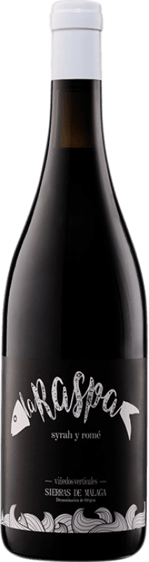 16,95 € Free Shipping | Red wine Viñedos Verticales La Raspa D.O. Sierras de Málaga Andalusia Spain Syrah, Romé Bottle 75 cl