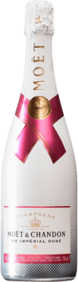 79,95 € Бесплатная доставка | Розовое игристое Moët & Chandon Ice Imperial Rosé Полусухое Полусладкое A.O.C. Champagne шампанское Франция Pinot Black, Chardonnay, Pinot Meunier бутылка 75 cl