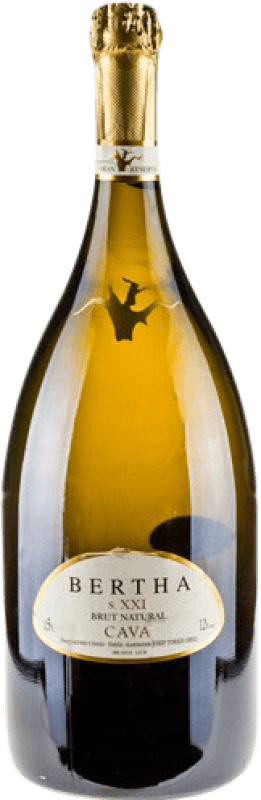 77,95 € 送料無料 | 白スパークリングワイン Bertha S.XXI ブルットの自然 グランド・リザーブ D.O. Cava カタロニア スペイン Macabeo, Xarel·lo, Chardonnay, Parellada マグナムボトル 1,5 L