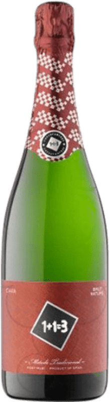 15,95 € Бесплатная доставка | Белое игристое вино U Més U 1 + 1 Igual a 3 Brut Nature — Брют Натюр молодое D.O. Cava Каталония Испания Macabeo — Макабео, Xarel·lo — Шарелло, Parellada — Парельяда Бутылка 75 cl