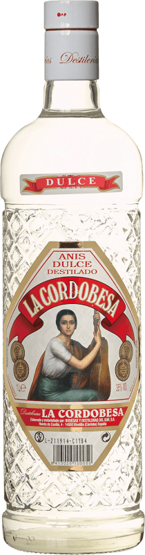 10,95 € Kostenloser Versand | Anislikör Cruz Conde Cordobesa Anís Dulce — Lieblich Spanien Flasche 1 L