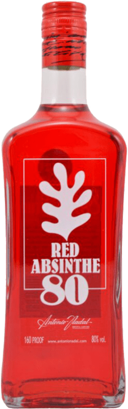 27,95 € Envío gratis | Absenta Antonio Nadal 80 Red Red Roja España Botella 70 cl