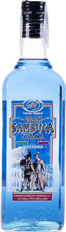 16,95 € Kostenloser Versand | Sambuca Antonio Nadal Ítaca Blue — Edition Blau Spanien 70 cl